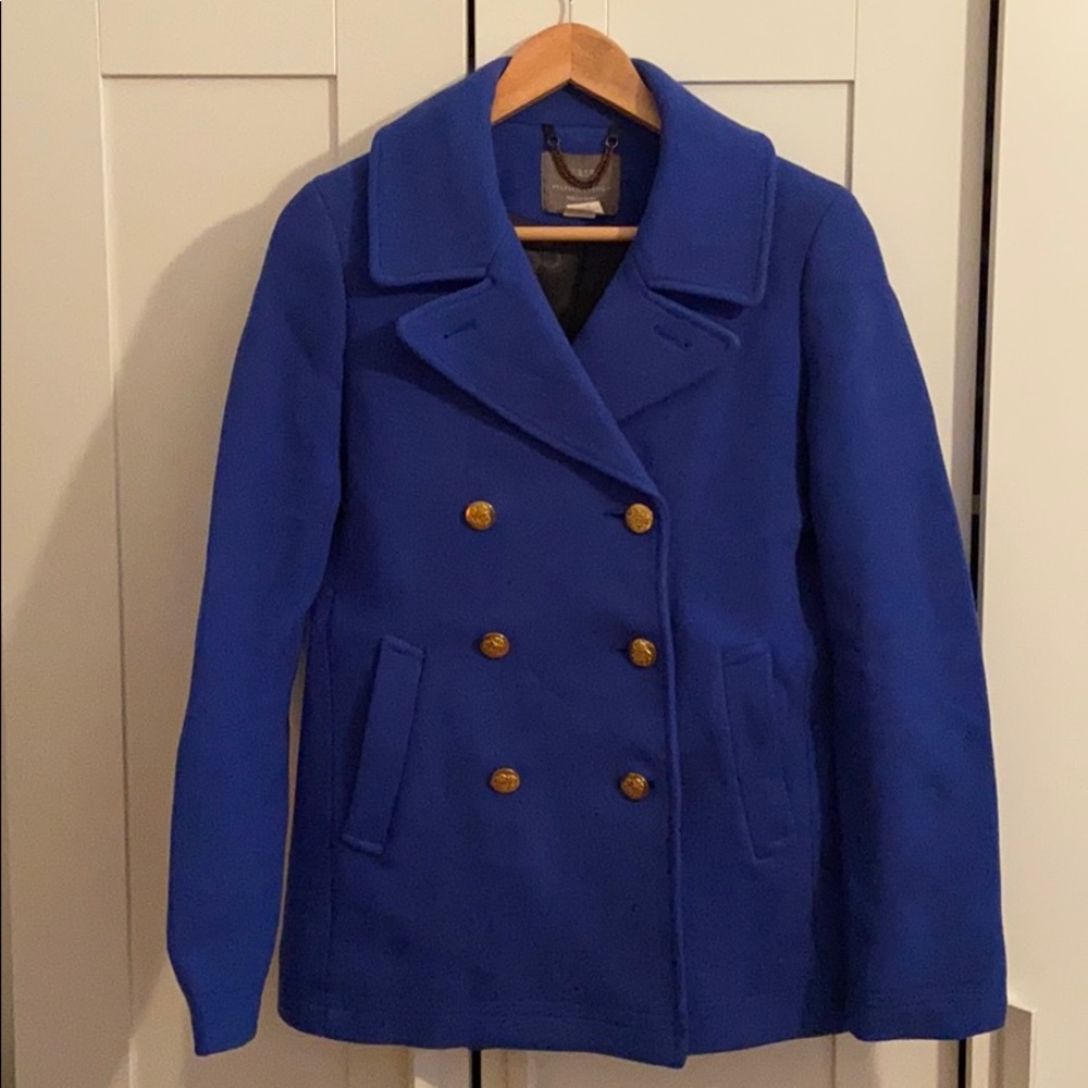 j crew stadium cloth by nello gori blue coat 2T